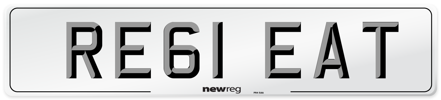 RE61 EAT Number Plate from New Reg